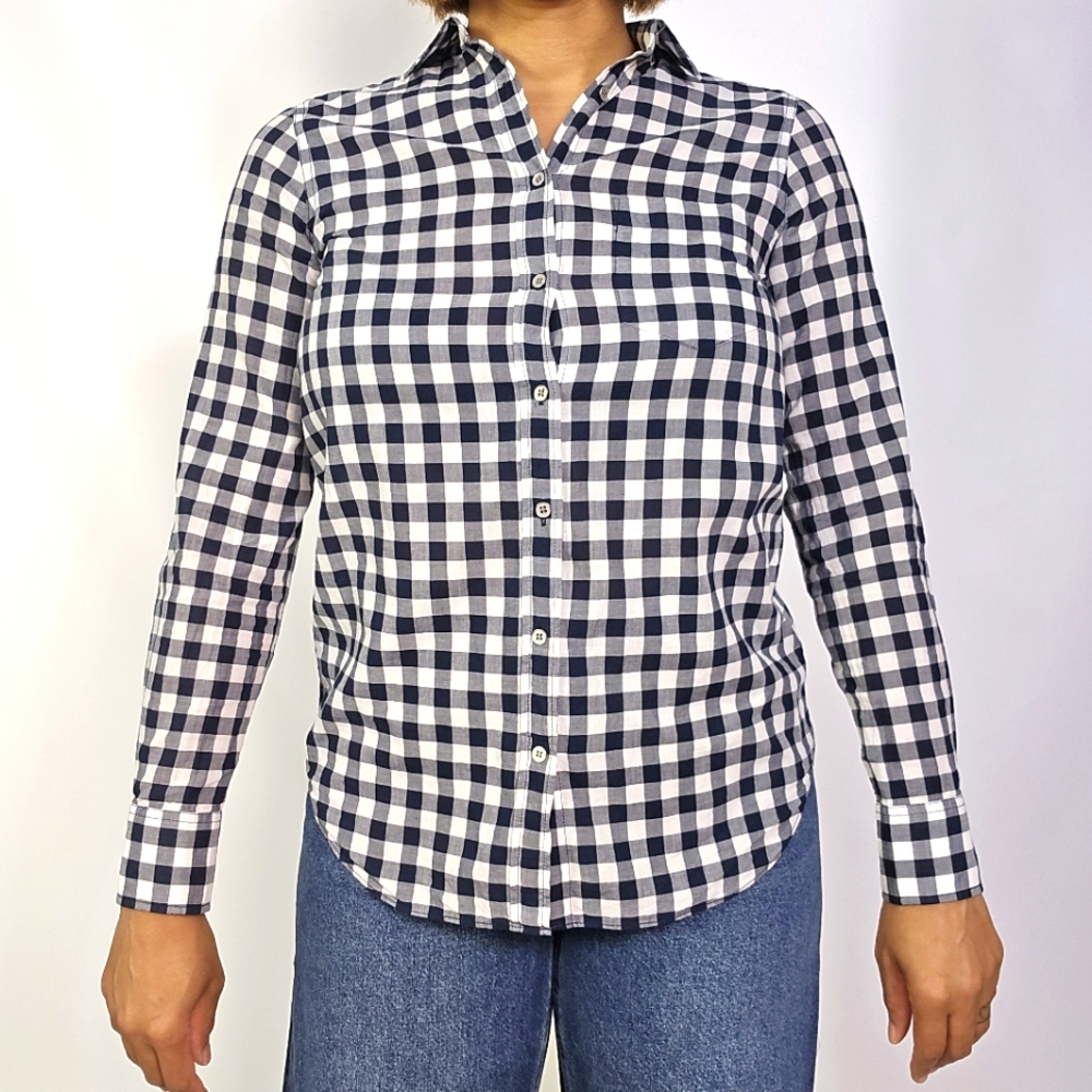 J. Crew Checkered Button-Down - image 3